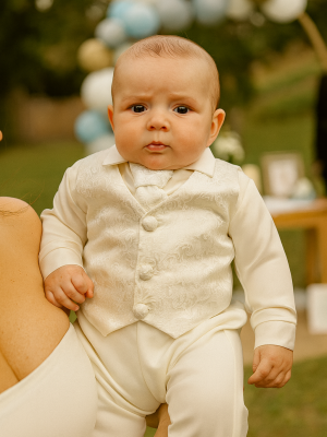 Boys 4 Piece Ivory Romeo Christening Suit