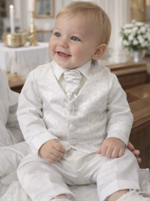 Boys 4 Piece Ivory Romeo Christening Suit