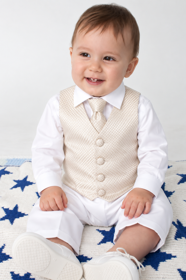 Smiling Baby in Ivory Waistcoat (1)