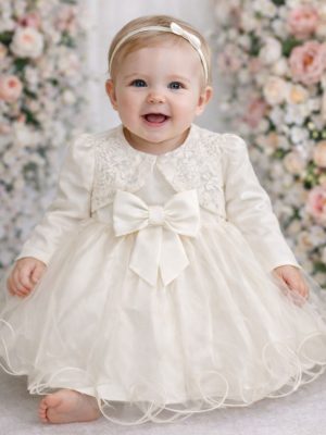 Baby Girls Phoebe Ivory Christening Dress