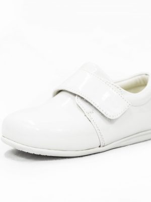 EXTENDED SALE Early Steps White Patent Prince