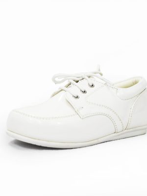 EXTENDED SALE Early Steps White Royal Patent Loafers