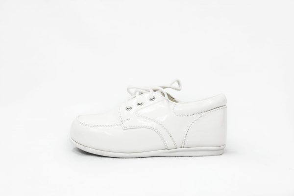Boys Shoes Early Steps White Royal Patent Loafers