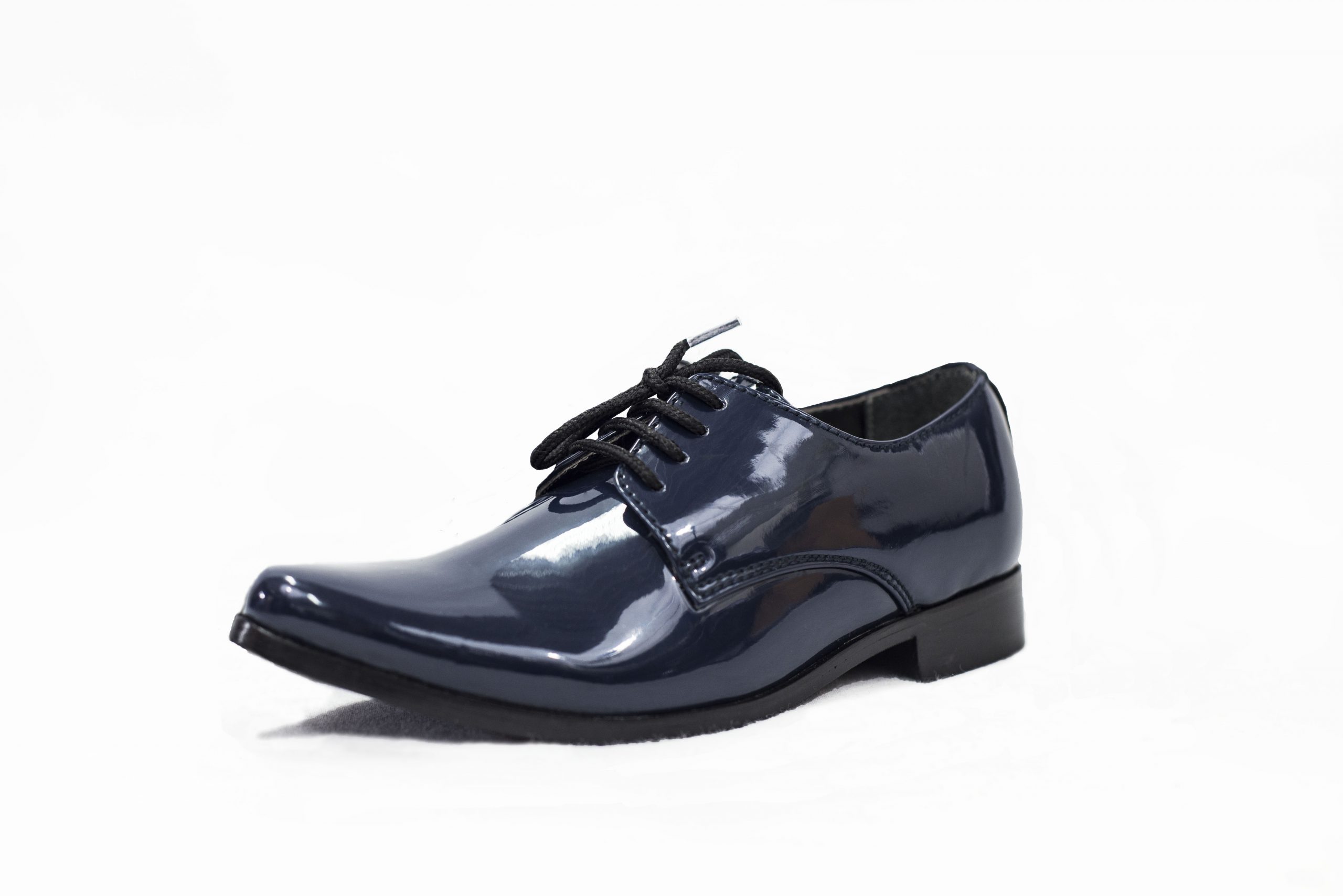 Boys Navy Patent Derby Shoe – Occasionwear for Kids