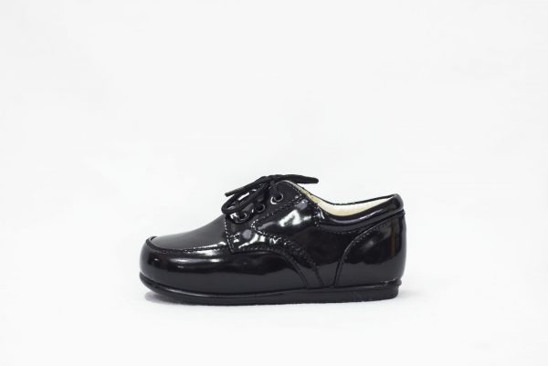 Boys Shoes Early Steps Black Patent Royal Loafers