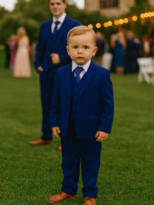 Baby Boys 5 Piece Suit Blue Vivaki