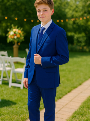 Boys 5 Piece Suit Blue Vivaki