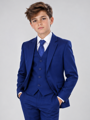Boys 5 Piece Suit Blue Vivaki