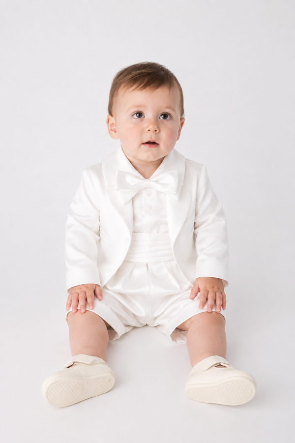 Christopher Christening Romper in Ivory (2)