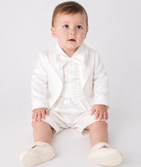 Christopher Christening Romper in Ivory (2)