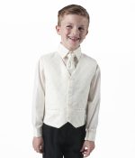 Boys 4 Piece Waistcoat Suits Boys 4 piece suit Cream Alfred