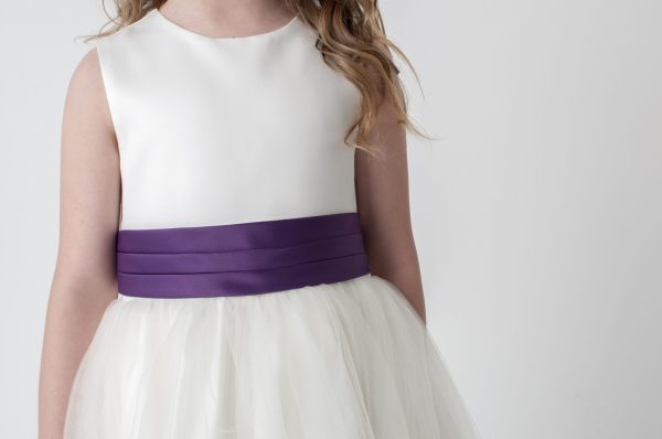 EXTENDED SALE Girls Ivory Purple Dress Kate