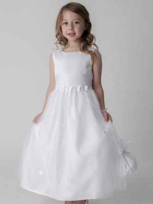 Girls Girls white butterfly dress with bag