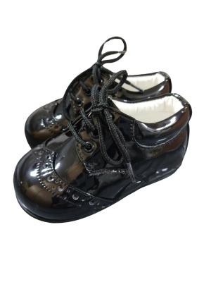 SALE Early Steps Black Patent Brogue Shoes