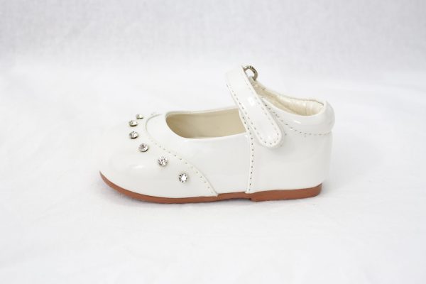 Girls Early Steps Girls White Patent Fairy Shoes