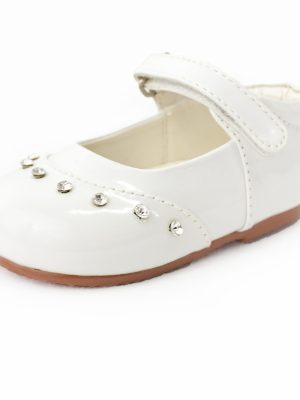 EXTENDED SALE Early Steps Girls Cream Patent Fairy Diamond Shoes