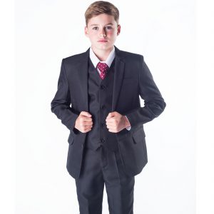 Boys 5 piece suit Black Romario