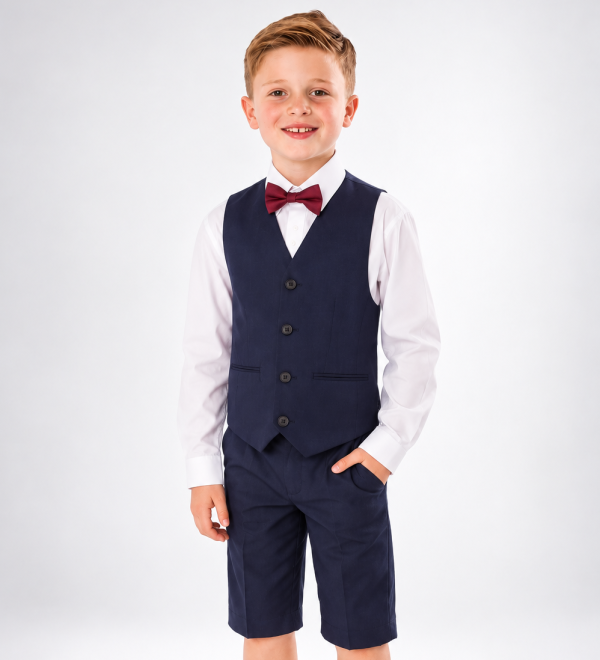 Young Gentleman in Navy Formalwear