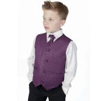 Baby Boys Suits Boys 4 Piece Suit Black With Purple Waistcoat Philip