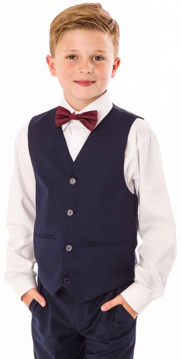 Baby Boys Suits Boys 4 Piece bow tie suit Navy