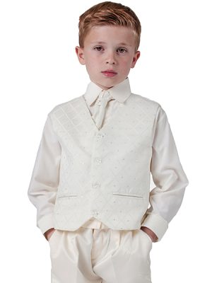 Boys suits Boys 4 piece suit All Cream Alfred