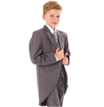 Boys Boys 5 Piece Suit Grey Tailcoat