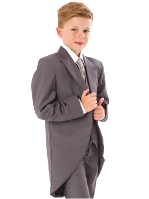 Boys 5 Piece Suits Boys 5 Piece Grey Check Tweed Suit