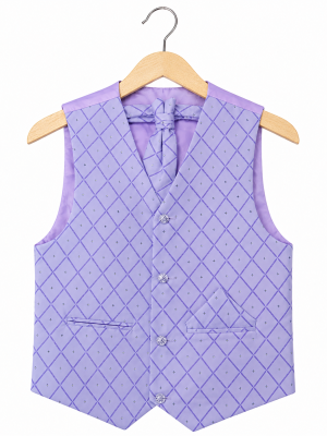 Boys Lilac Waistcoat Alfred