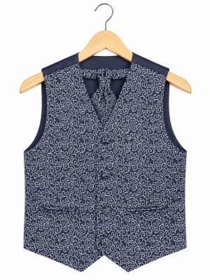 Boys Navy Waistcoat Henry