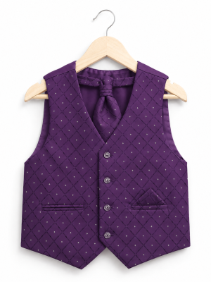 Boys Purple Waistcoat Alfred