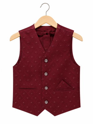 Boys Wine Waistcoat Alfred