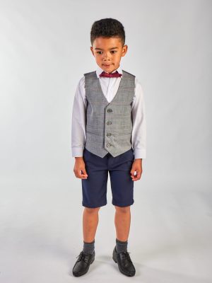 shorts and waistcoat