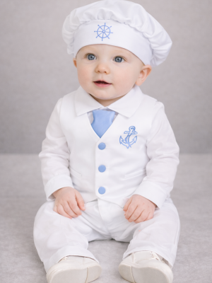 4 Piece Nelson Christening suit in Light Blue