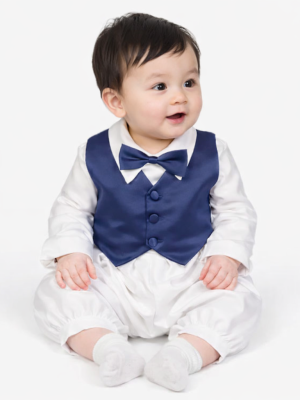 3 Piece Charlie Christening Suit In Navy