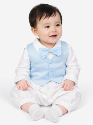 3 Piece Charlie Christening Suit In Light Blue