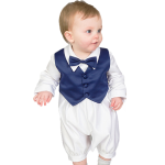 Baby Boys Suits 3 Piece Charlie Christening Suit In Navy