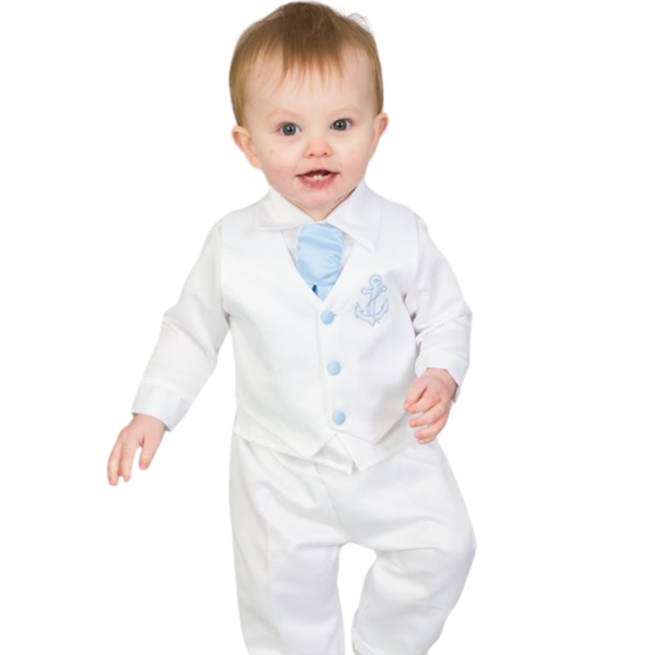 Baby Boys Suits 4 Piece Nelson Christening suit in Light Blue