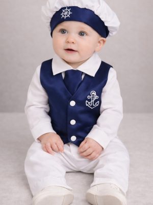 4 Piece Nelson Christening suit in Navy