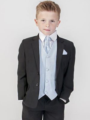 Boys 4 Piece Waistcoat Suits Boys 4 Piece Suit Grey with Ivory Philip