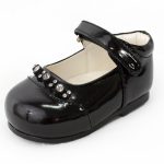 EXTENDED SALE Early Steps Girls Black Patent Diamond Shoes