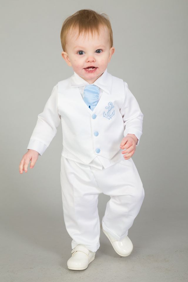 4 Piece Nelson Christening suit in Light Blue – Occasionwear for Kids