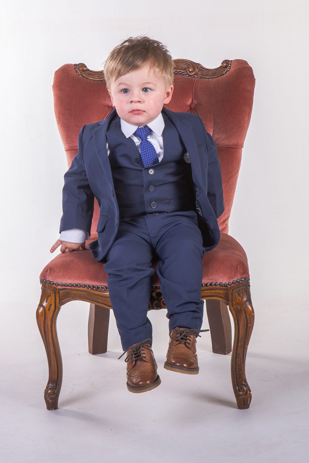 Boys 5 Piece Baby Boy Suit Royal Blue Occasionwear for Kids