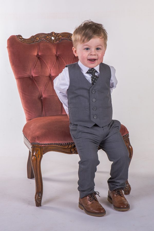 Baby Boys Suits Boys 5 piece Baby Boy suit Grey Romario