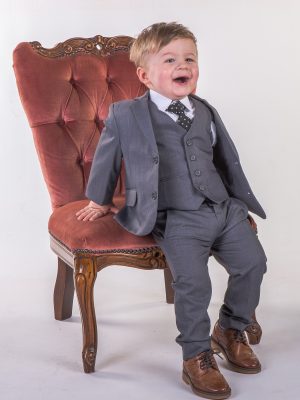 Baby Boys Suits Boys 5 piece Baby Boy suit Grey Romario