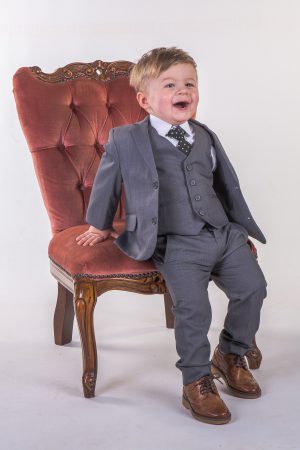 Boys 5 piece Baby Boy suit Grey Romario