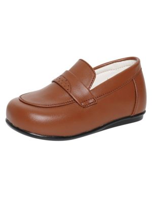 Boys Shoes Early Steps Matte Brown Loafer Shoes