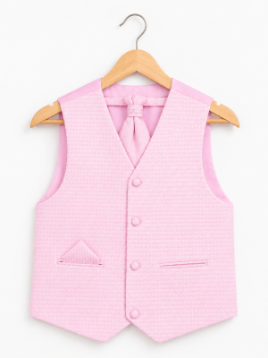 Boys Pink Waistcoat Philip
