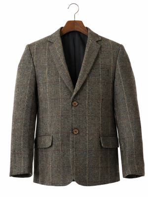 Tweed Check Brown Jacket