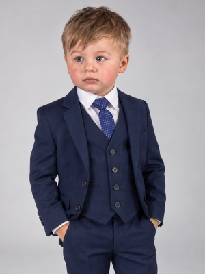 Boys 5 Piece Baby Boy Suit Royal Blue