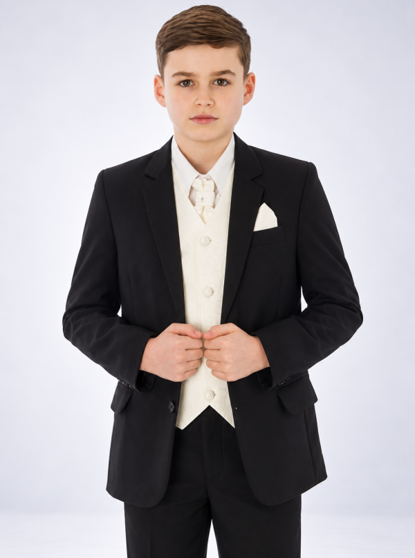 Formal Young Gentleman in Ivory Waistcoat